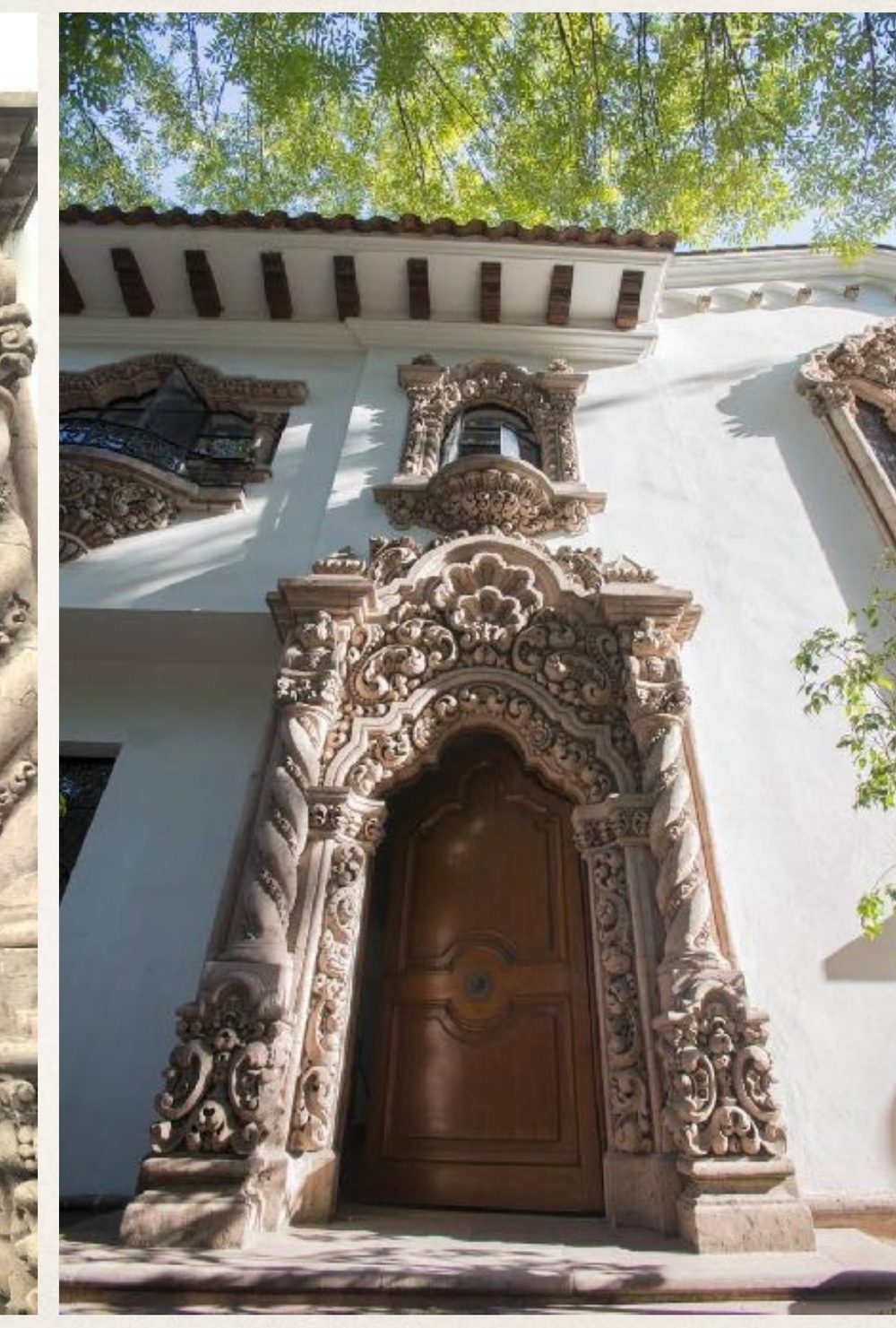 Puerta barroca de la casona, detalle arquitectónico
